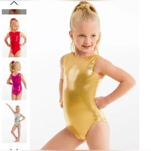 Balera Shimmering Gold Dancewear Size MC Medium 10-12